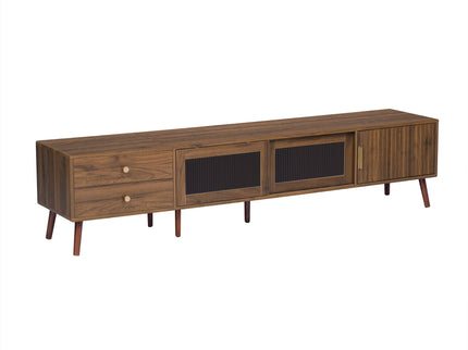 76" TV Stand, Entertainment Center With Storage Cabinets, TV Media Console Table For Living Room - Natural