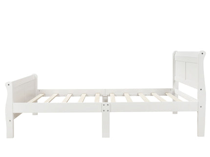 Platform Bed Frame Mattress Foundation Sleigh Bed With Headboard / Footboard / Wood Slat Suppor