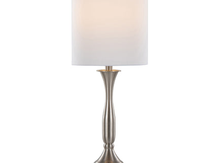Sawyer - Contemporary Table Lamp (Set of 2) Built In USB Port - Nickel / White