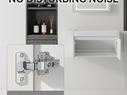 36" Floating Bathroom Vanity Cabinet, With Soft Close Double Doors, Wall Mounted, Cabinet Only - White