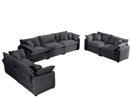 Elegant Oversized Sectional Sofa Set With Deep Seats And Flexible Layout