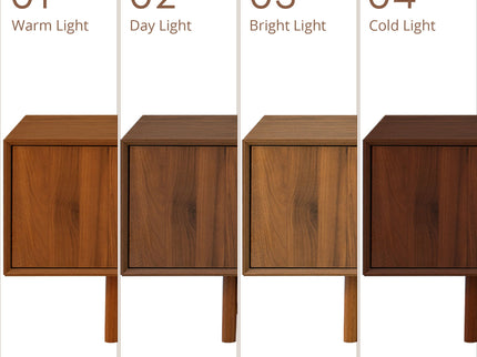 Modern TV Stand With Fluted Glass Doors & 2 Drawers