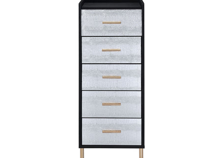 Myles - Jewelry Armoire - Black / Silver / Gold