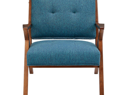 Lounge Chair With Tufted Upholstery And Solid Frame