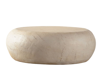 Round Coffee Table With Smooth Texture For Living Room - Light Beige