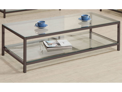 Natasha - 1 Shelf Coffee Table - Nickel