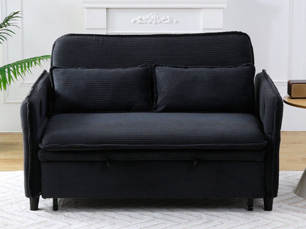 Modern Fabric Multi-Functional Sofa Bed With Adjustable Armrests And Backrests