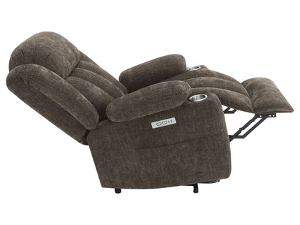 Beca - Upholstered Power Lift Recliner With Cupholders And USB Charging