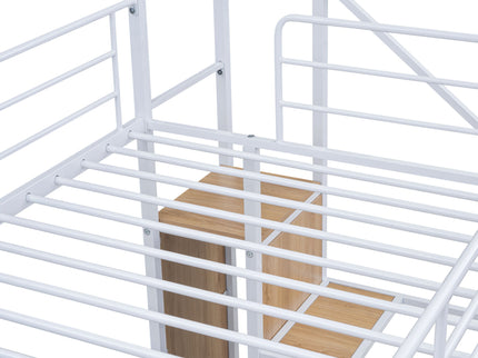 Bunk Bed With Lateral Storage Ladder And Wardrobe