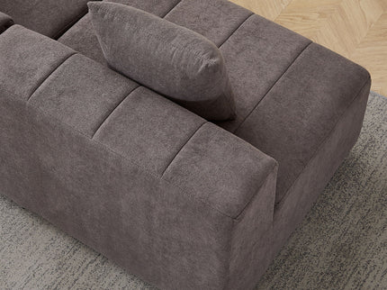 Modular Sectional Sofa With 2 Pillows, Symmetrical Design
