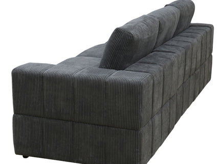 Oversized Modular Sectional Sofa 3 Piece Set For Living Room - Dark Gray