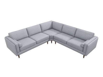 Amber - Corner Sectional Sofa - Light Gray