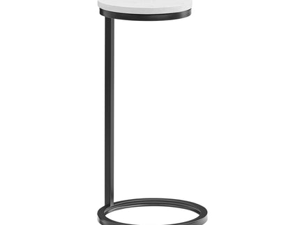 Cerro - Round Accent Table - Antique Bronze / White Marble