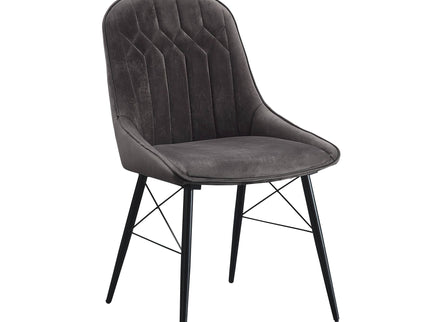 Abraham - Side Chair (Set of 2) - Black / Dark Gray
