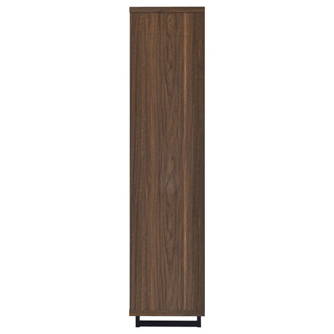 Rodger - 3 Shelf Cabinet Bookcase - Walnut