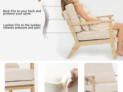Living Room Chair With Lumbar Pillow