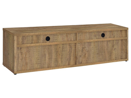 Palmer - 4 Door TV Stand With Open Shelves - Mango Color