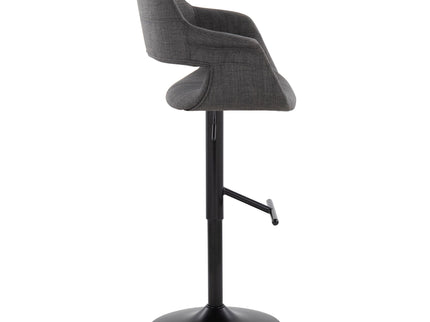 Vintage Flair - Mid Century Modern Adjustable Barstool With Straight T Footrest (Set of 2)