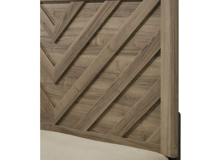 Modern Chevron Patterned Headboard Bed