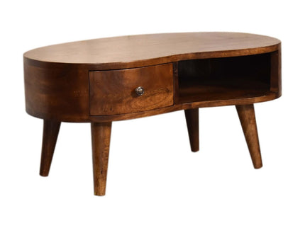 Wave Coffee Table With 1 Drawer