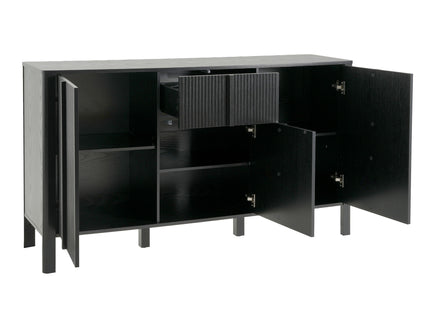 Colored Fluted Sideboard With 3 Doors And 1 Drawer