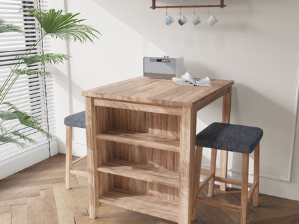 Dawson - 3 Piece Counter Height Table Set - Oak