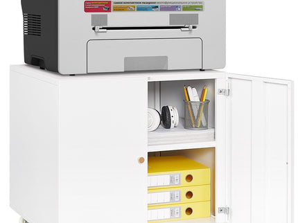 Office Furniture Copier Cabinet 2 Door Steel Copier Stand Mobile Pedestal File Printer Stand