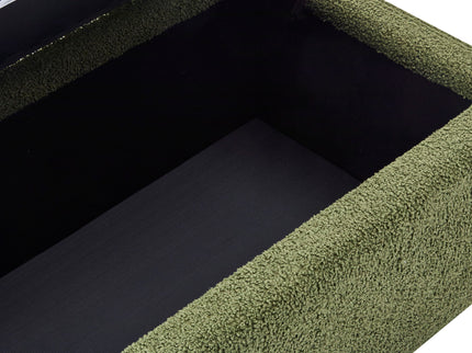 Storage Ottoman With Flip Top Lid - Retro Green