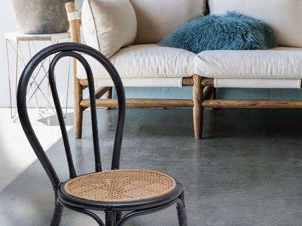 Rattan Dining Chair (Set of 2) - Black Multi