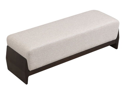 Bench With Thick Soft Cushions For 3 People - Brown / Beige