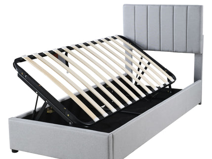 Upholstered Platform Bed With A Hydraulic Storage System