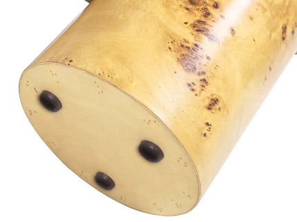 Nebula - Round Pillar Leg Coffee Table - Warm Natural Brown Burl