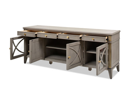 Dauphin - TV Stand Storage Display Console Table - Gray Cashmere