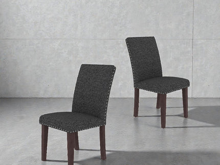 Upholstered Dining Chair With High Back Design (Set of 2)