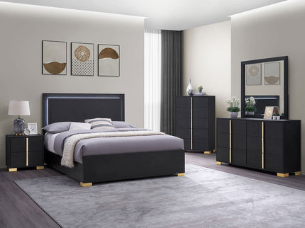 Jeremiah - LED Panel Bed With Touch Controlled Lighting