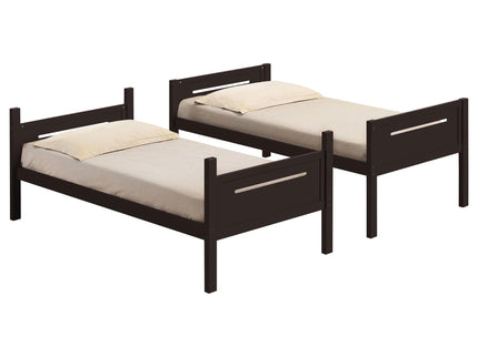 Bunk Bed With Built In Ladder, Safety Guardrails And Angled Access Step