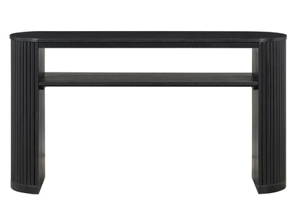 Console Table With Fluted Legs, Open Shelf