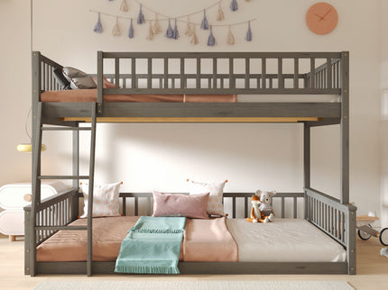 Bunk Bed With Ladder And Guardrails