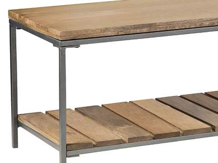 Foundry - Accent Bench With Slat Shelf - Natural