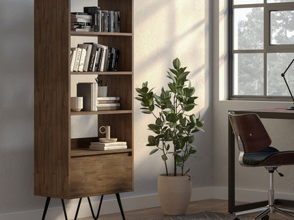 Chase - Tall Bookcase - Rustic Natural Aged Brown