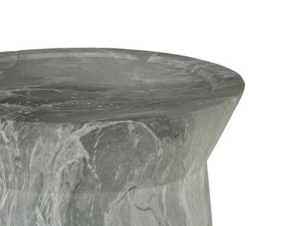 Round Outdoor End Table - Marble