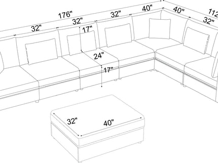 Upholstered Modular Sectional & Custom Configuration