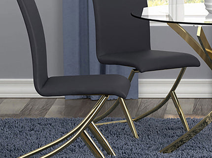Dining Chairs (Set of 2) - Black / Gold