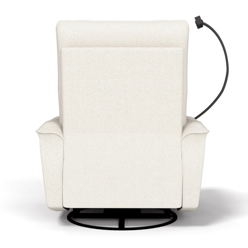 270° Power Swivel Rocker Recliner Chair With Phone Holder, Electric Glider Reclining Sofa With USB Ports For Living Room Bedroom - Beige