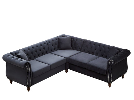 Streamline Modern L-Shaped Corner Sofa