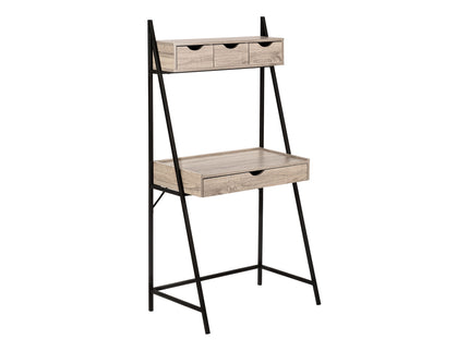 Computer Desk For Home Office, Laptop, Leaning, Storage Drawers, Contemporary & Modern