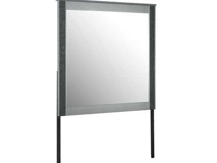 Lorenzo - Large Scale Mirror With Sleek Frame And Glittered Detailing - Silver