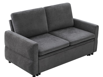 Convertible Sofa Bed Loveseat With Adjustable Backrest And USB Ports