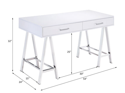 Coleen - High Gloss Writing Desk With USB