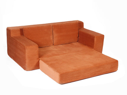 Comfortable Deep Seat Loveseat Sofa Bed, Reversible Cushion With Pillows